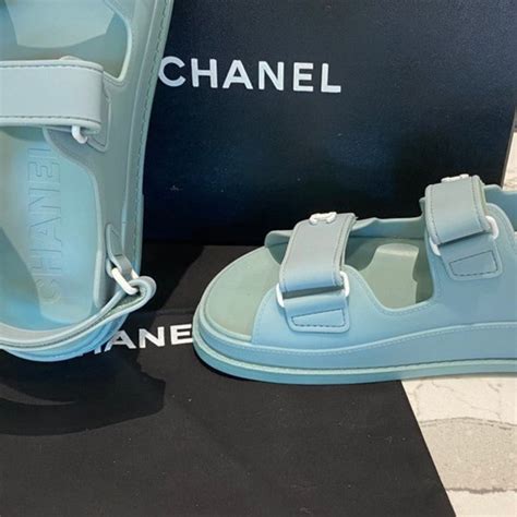 chanel 2020 velcro dad beach sandals|chanel dad sandals sale.